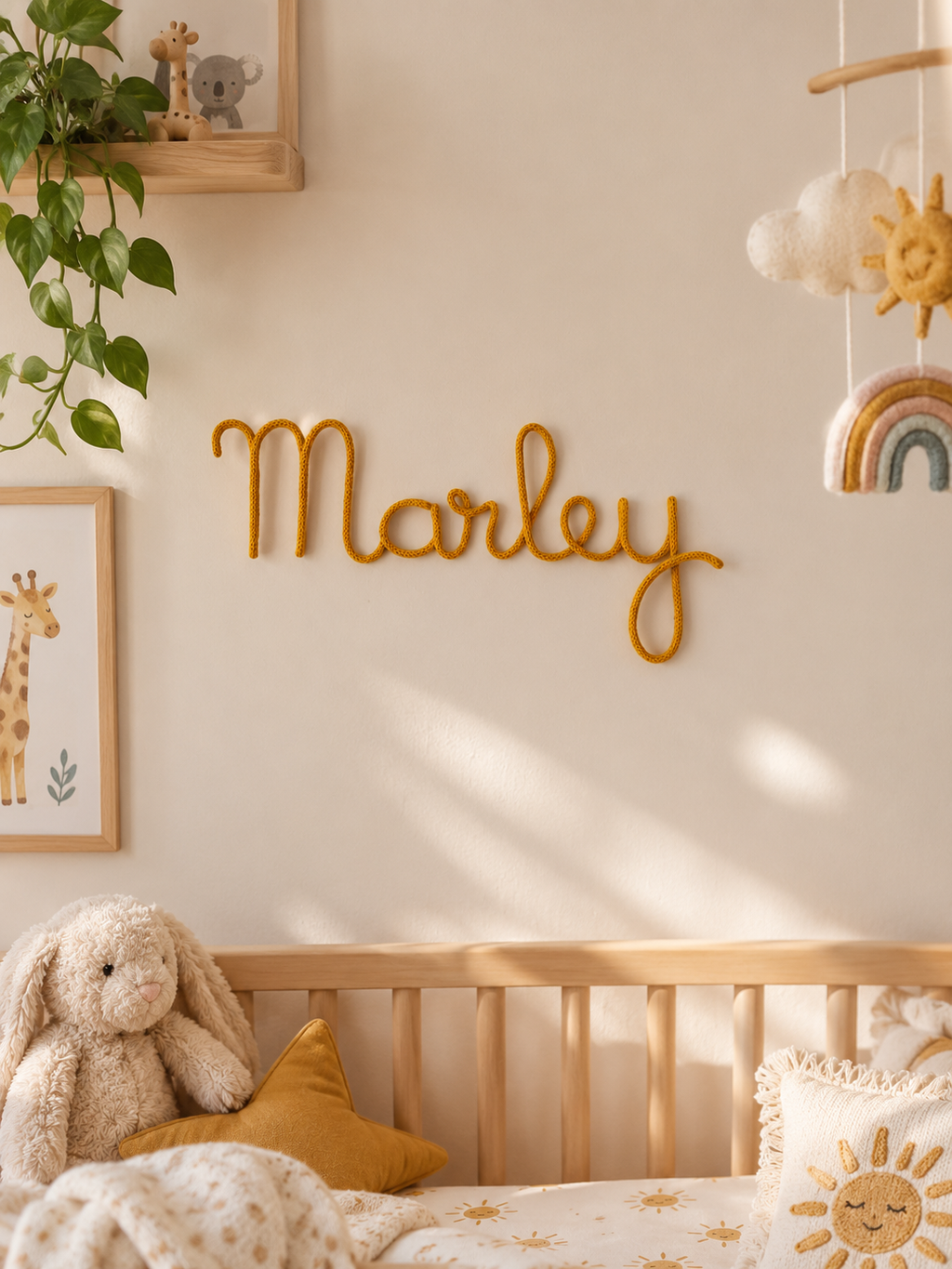 Knitted Wire Name Sign