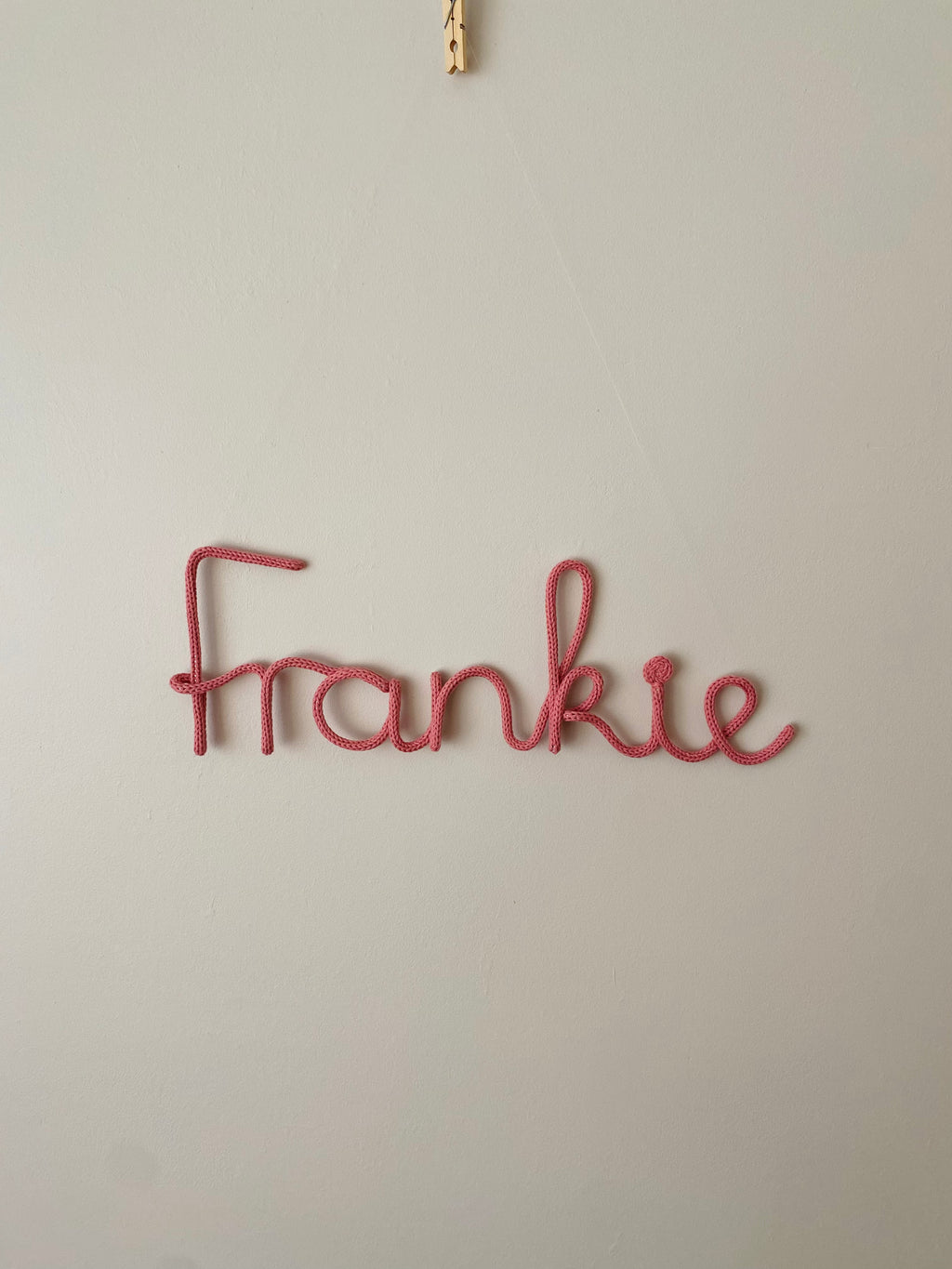 Knitted Wire Name Sign