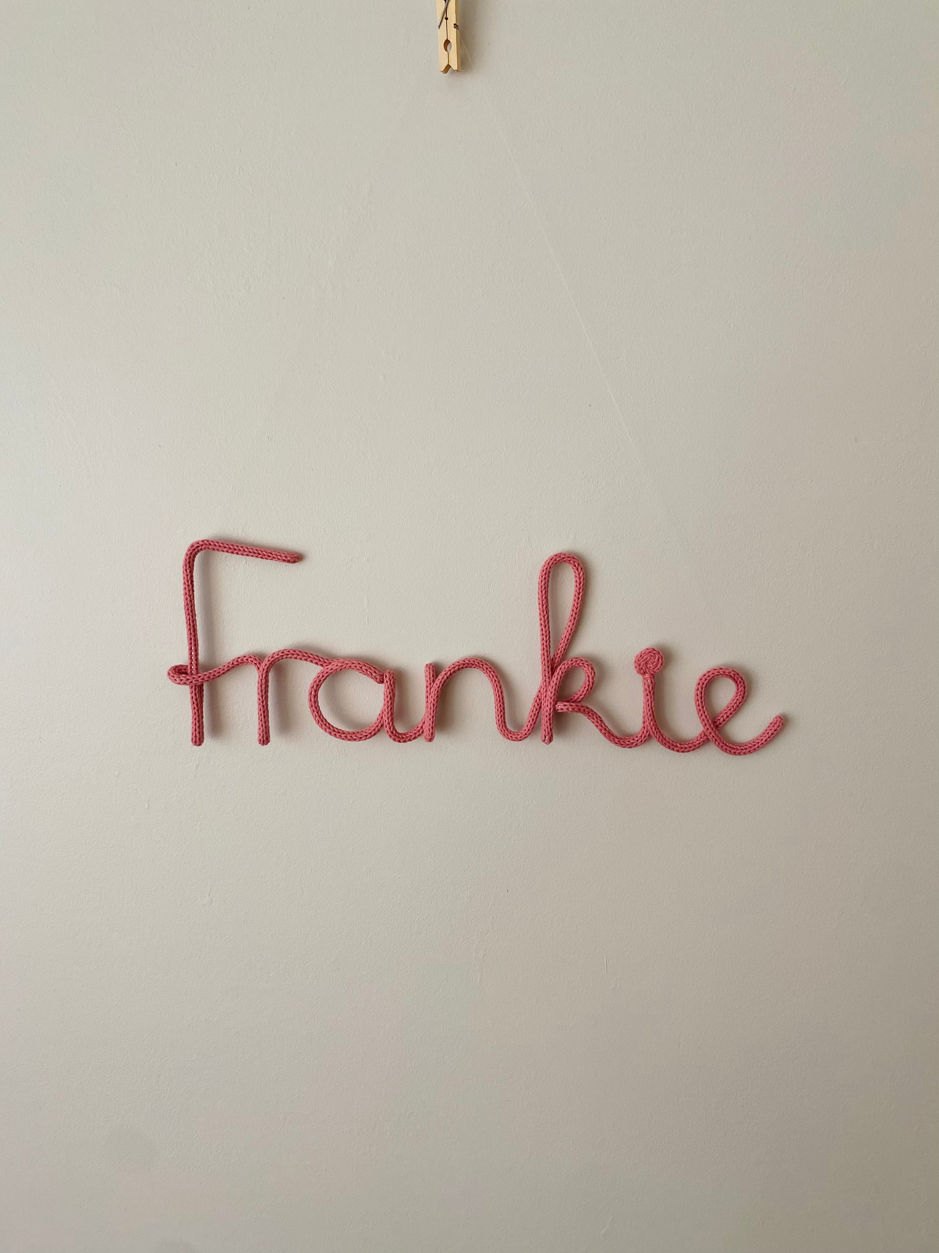 Knitted Wire Name Sign