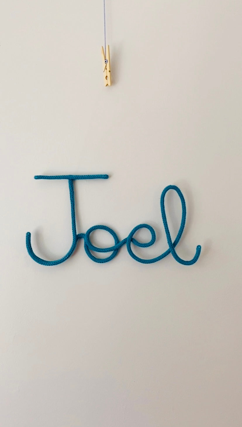 Knitted Wire Name Sign